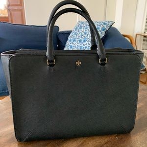 Tory Burch black leather patent bag